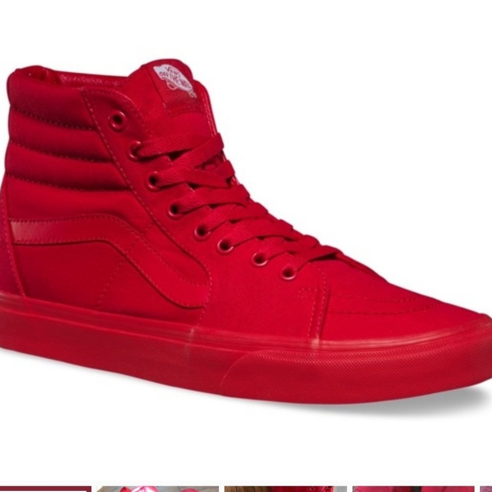 ISO red mono sk8 hi vans women's 7 or 7.5